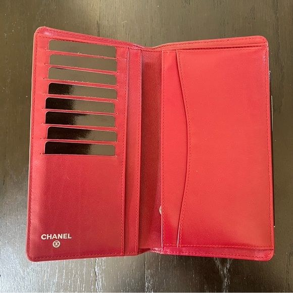 🖤GUC🖤 CHANEL L-Yen Caviar Wallet Dark Red - Picture 3 of 13